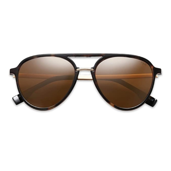 ?Tortoise Brown Double Bridge Polarized Sunglasses for Women Men main image 3
